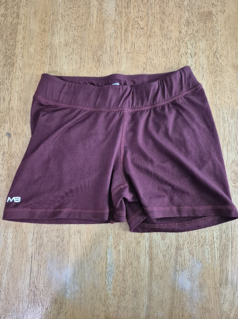 EUC Minibeast Maroon Burgundy Knit Scrunch Butt Workout Shorts